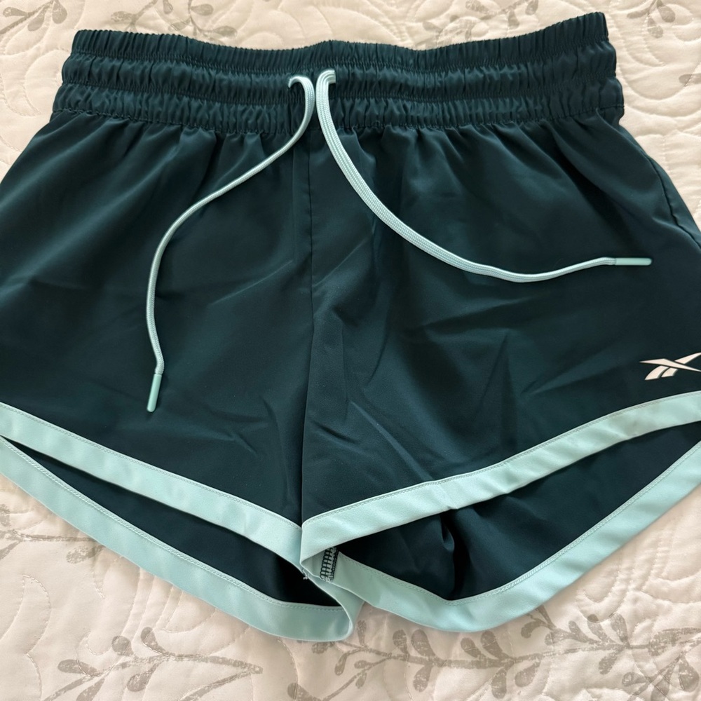 Unique Reebok Women's Dark Teal  Athletic Running Shorts Small